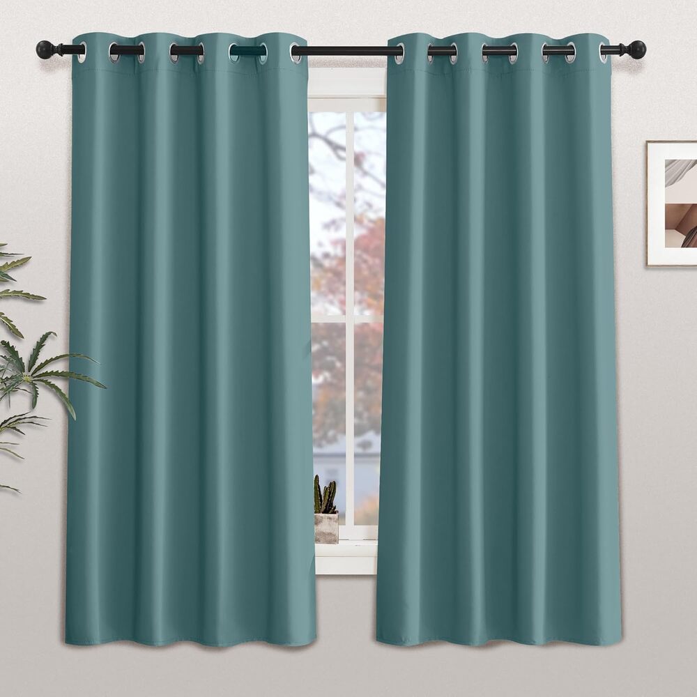 KGORGE Curtains for Bedroom, Teal Set of 2